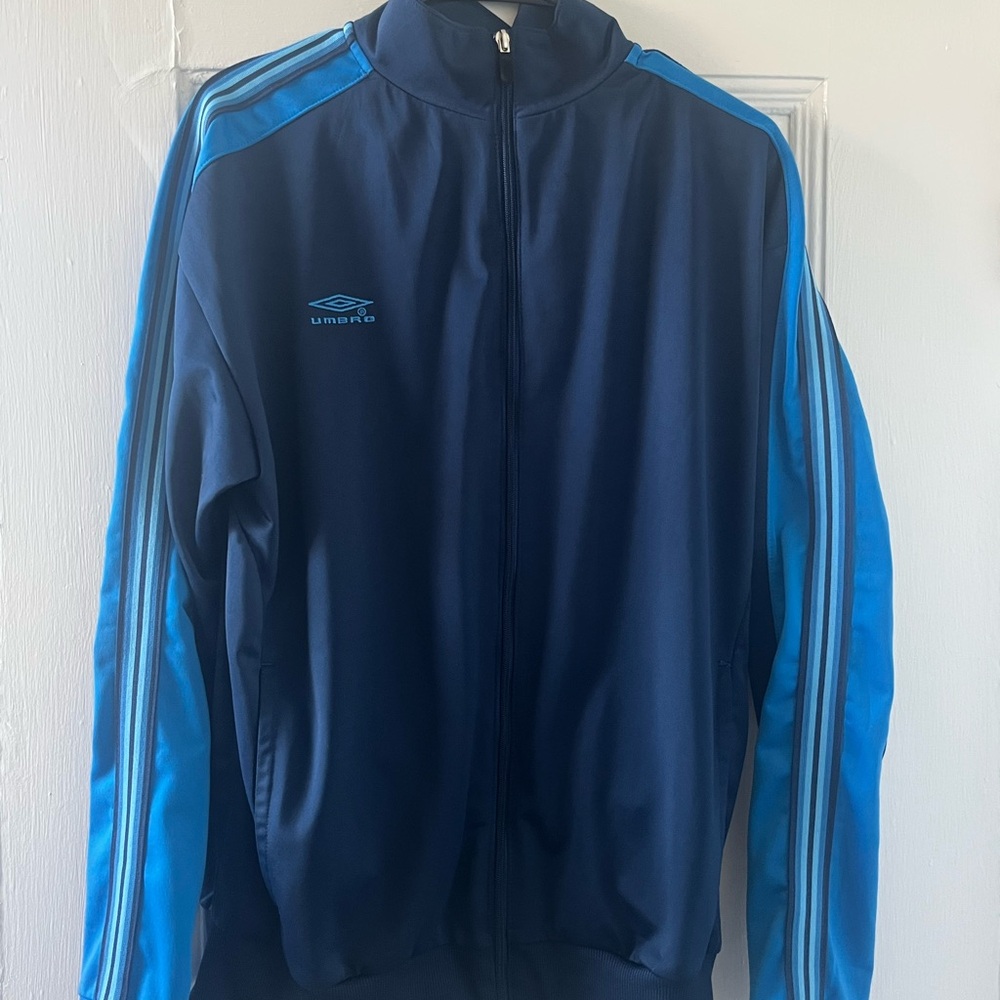 Umbro Premier Track‎ Jacket Full Zip Royal Blue White Soccer Men's Size M